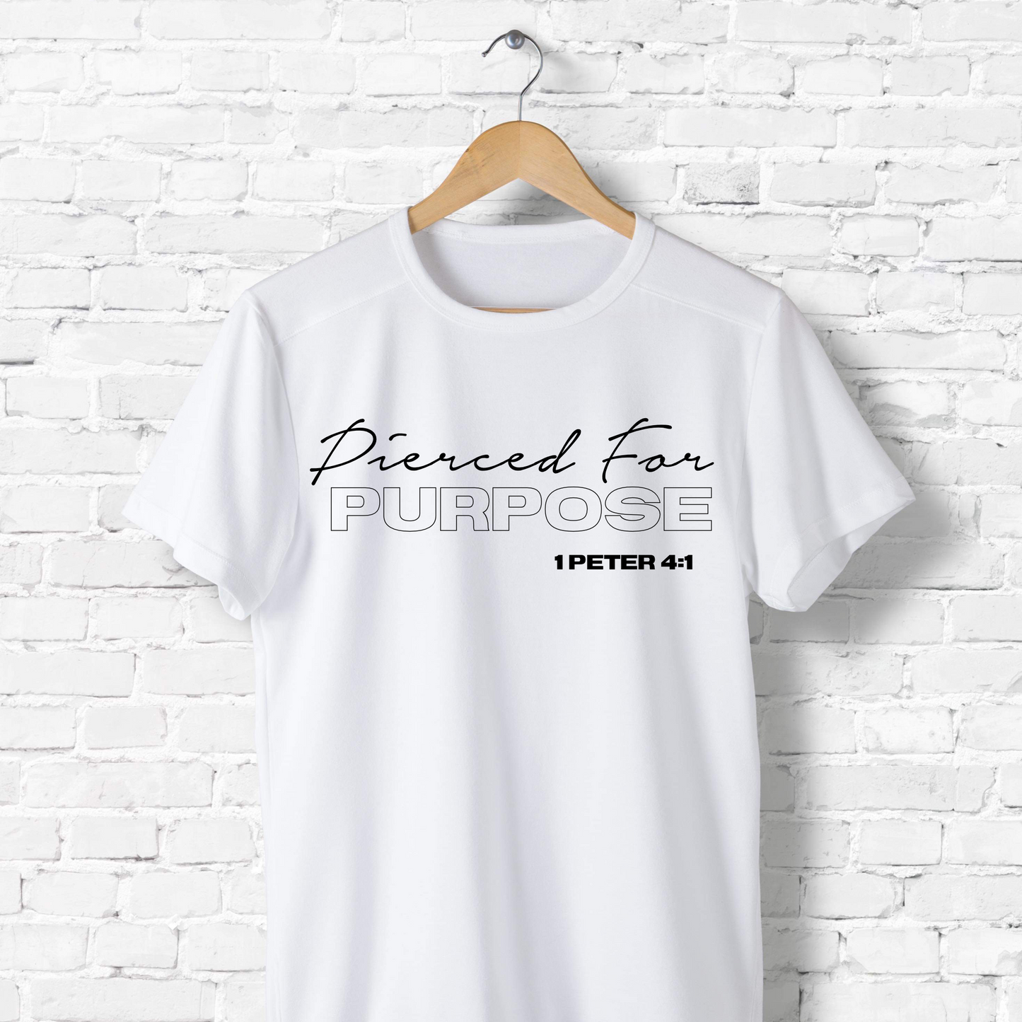 "Pierced For Purpose - 1 Peter 4:1" Graphic Tee